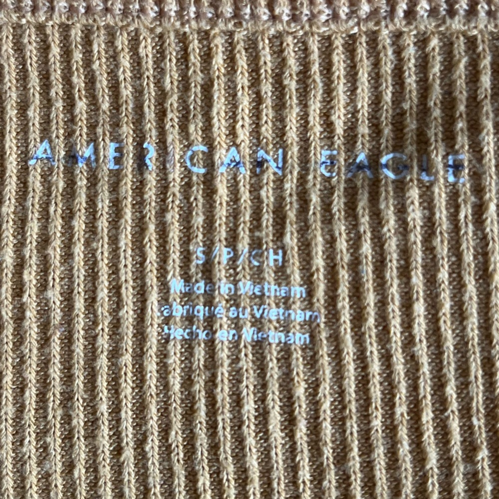Tan Ribbed Button-Down Tank Top - Picture 3 of 3